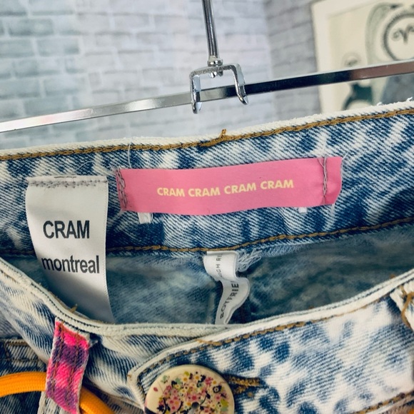 Patched vintage bleach wash high waist jeans - Picture 2 of 4